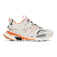 발렌시아가 Balenciaga White & Orange Track Sneakers 241342M237008