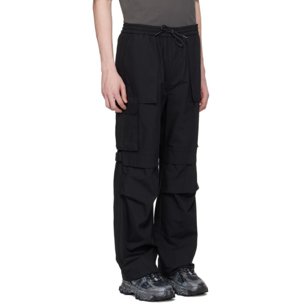  준지 Juun.J Black Velcro Strap Cargo Pants 241343M188007
