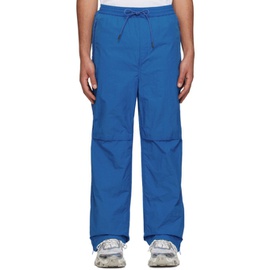 준지 Juun.J Blue Side Zip Trousers 241343M191006