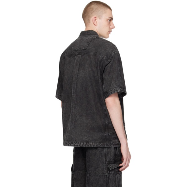  준지 Juun.J Black Faded Denim Shirt 241343M192012