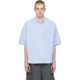 준지 Juun.J Blue & White Stripe Shirt 241343M192015