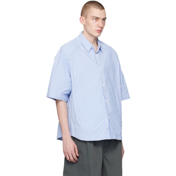  준지 Juun.J Blue & White Stripe Shirt 241343M192015
