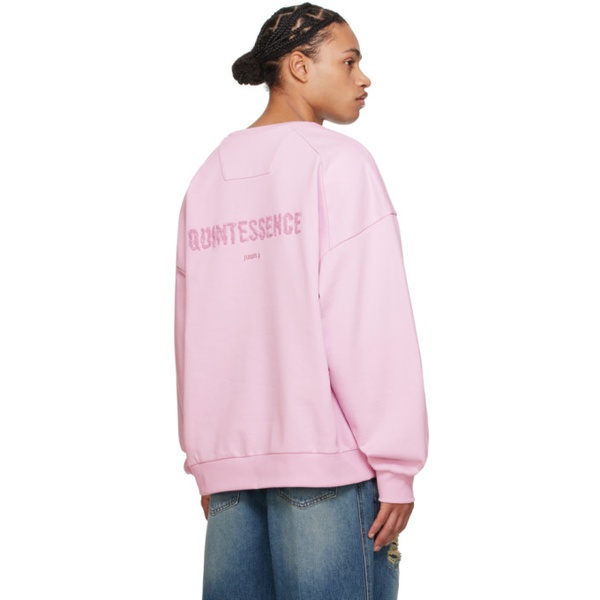 준지 Juun.J Pink Embroidered Sweatshirt 241343M204005