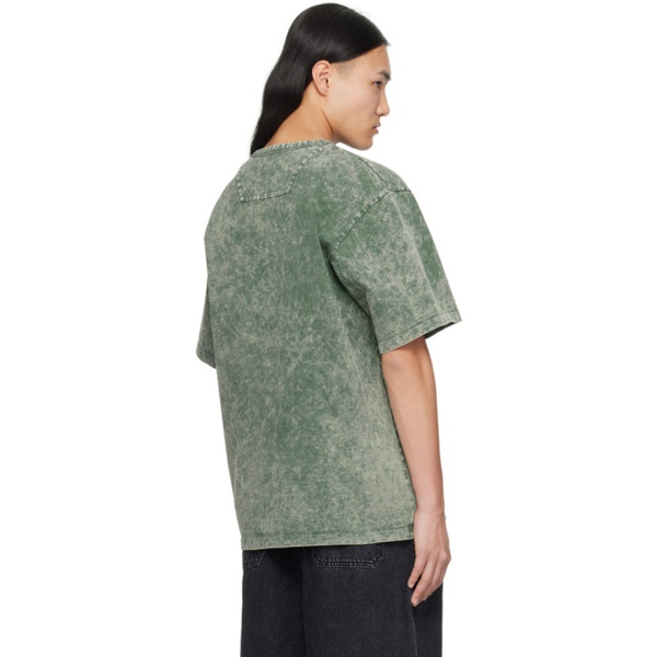  준지 Juun.J Khaki Garment-Dyed T-Shirt 241343M213010