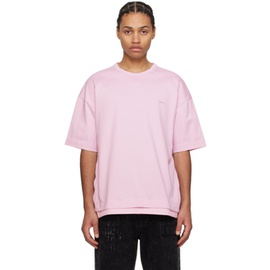 준지 Juun.J Pink Side Zip T-Shirt 241343M213012