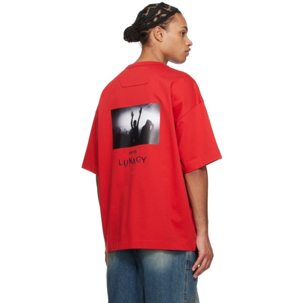  준지 Juun.J Red Graphic T-Shirt 241343M213017