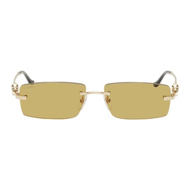 Gold Panthere de Cartier Sunglasses 241346F005000