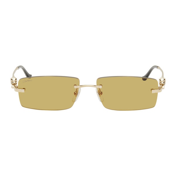  Gold Panthere de Cartier Sunglasses 241346F005000