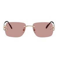 Gold C De Cartier Sunglasses 241346F005004