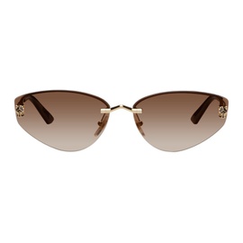 Cartier Gold Cat-Eye Sunglasses 241346F005010