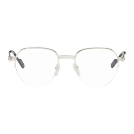 Cartier Silver Round Glasses 241346M133009