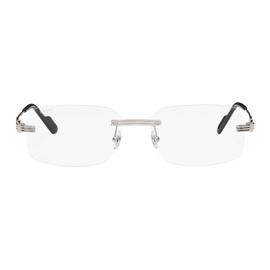 Cartier Silver Rectangular Sunglasses 241346M134004