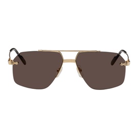 Cartier Gold Aviator Sunglasses 241346M134020