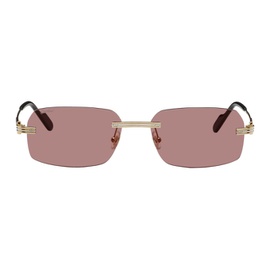 Cartier Gold Square Sunglasses 241346M134023