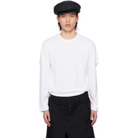 Comme des Garcons Homme Plus White Layered Long Sleeve T-Shirt 241347M213005