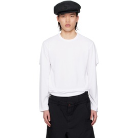 Comme des Garcons Homme Plus White Layered Long Sleeve T-Shirt 241347M213005