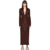 Louisa Ballou Brown Helios Maxi Dress 241348F055006