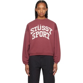 Stuessy Burgundy Big Crackle Sport Sweatshirt 241353F095003