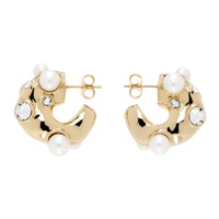 드리스 반 노튼 Dries Van Noten Gold Brass Earrings 241358F022001