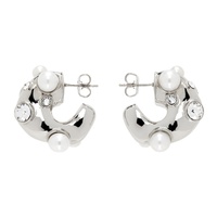 드리스 반 노튼 Dries Van Noten Silver Brass Earrings 241358F022002