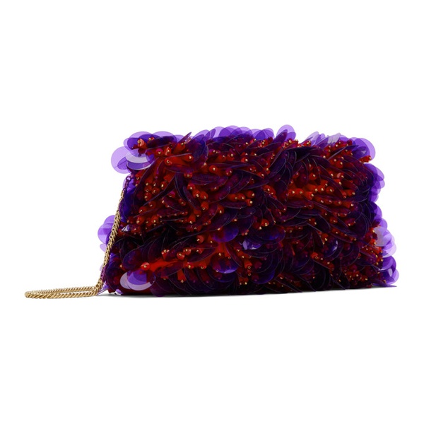  드리스 반 노튼 Dries Van Noten Red & Purple Sequin Embellished Shoulder Bag 241358F044000