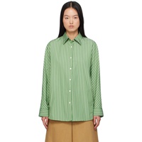 드리스 반 노튼 Dries Van Noten Green Oversized Shirt 241358F109012