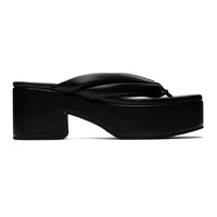 드리스 반 노튼 Dries Van Noten Black Padded Leather Heeled Sandals 241358F124001