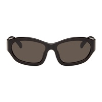 드리스 반 노튼 Dries Van Noten Brown 린다 패로우 Linda Farrow 에디트 Edition Goggle Sunglasses 241358M134001