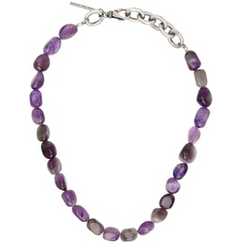 드리스 반 노튼 Dries Van Noten Purple Stone Necklace 241358M145001