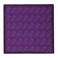 드리스 반 노튼 Dries Van Noten Purple Printed Pocket Square 241358M149002