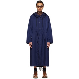드리스 반 노튼 Dries Van Noten Blue Garment-Dyed Coat 241358M176002