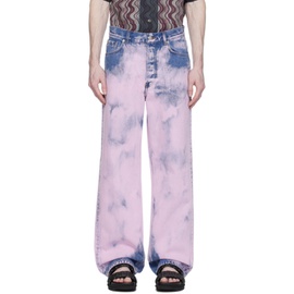 드리스 반 노튼 Dries Van Noten Pink Garment-Dyed Jeans 241358M186001