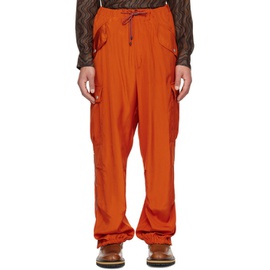 드리스 반 노튼 Dries Van Noten Orange Drawstring Cargo Pants 241358M188004