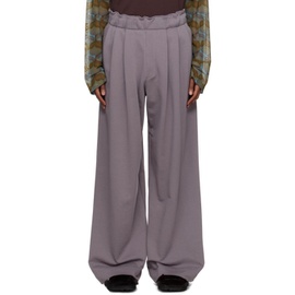 드리스 반 노튼 Dries Van Noten Purple Pleated Sweatpants 241358M190004