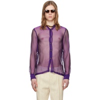 드리스 반 노튼 Dries Van Noten Purple Sheer Shirt 241358M192010