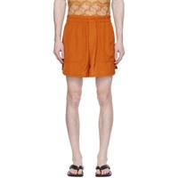 드리스 반 노튼 Dries Van Noten Orange Three-Pocket Shorts 241358M193007
