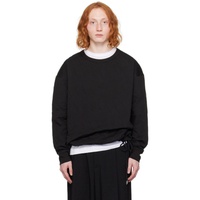 드리스 반 노튼 Dries Van Noten Black Quilted Sweatshirt 241358M204014