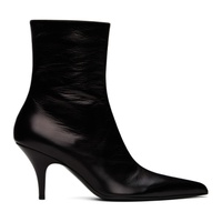 더 로우 The Row Black Leather Sling Boots 241359F114006