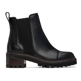 See by Chloe Black Mallory Chelsea Boots 241373F113002