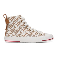 See by Chloe White & Taupe Aryana Sneakers 241373F127000