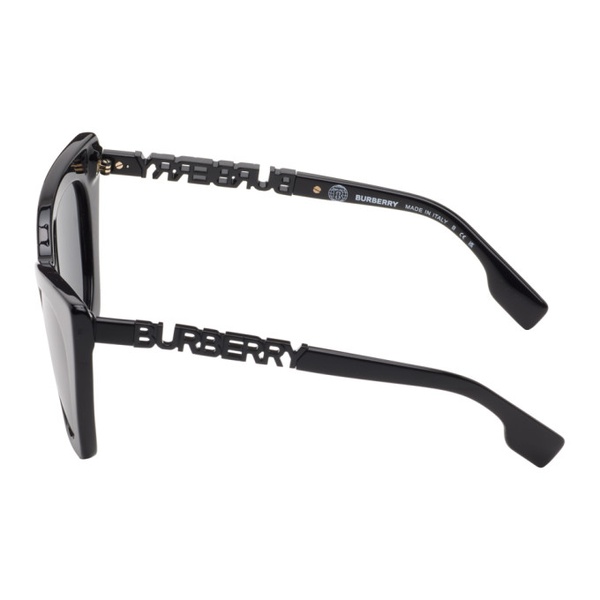 버버리 버버리 Burberry Black Logo Detail Cat-Eye Frame Sunglasses 241376F005035