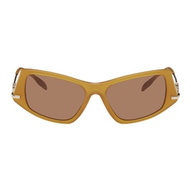 버버리 Burberry Orange Cat-Eye Sunglasses 241376F005037