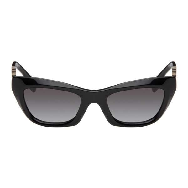 버버리 버버리 Burberry Black Cat-Eye Sunglasses 241376F005043
