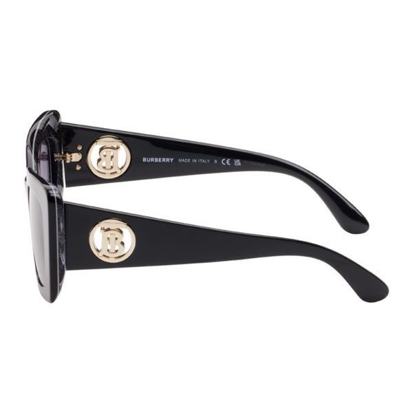 버버리 버버리 Burberry Black Cat-Eye Sunglasses 241376F005047