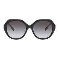 버버리 Burberry Black Round Sunglasses 241376F005049