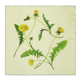 버버리 Burberry Yellow Dandelion Silk Scarf 241376F029011