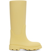 버버리 Burberry Yellow Rubber Marsh High Boots 241376F114000