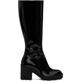 버버리 Burberry Black Leather Stride Boots 241376F115001