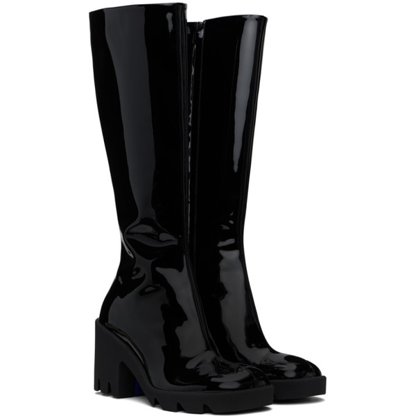 버버리 버버리 Burberry Black Leather Stride Boots 241376F115001