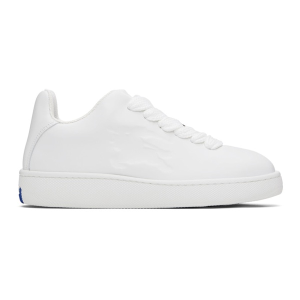 버버리 버버리 Burberry White Leather Box Sneakers 241376F128002